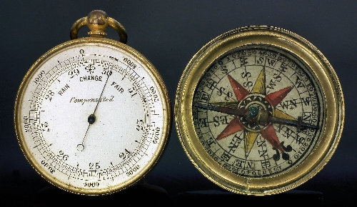 A compensated pocket barometer with