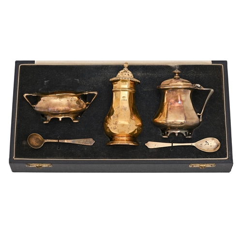 A composed silver gilt condiment