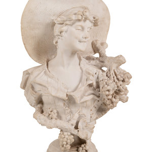 A Composition Bust of a Lady 20th