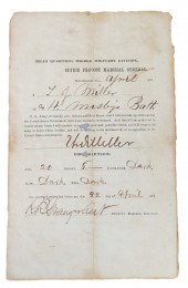 A Confederate parole document