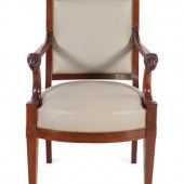 A Consulat Mahogany Lion-Head