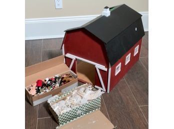 A contemporary barn doll house with