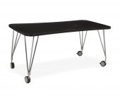 A CONTEMPORARY BLACK DESKA con