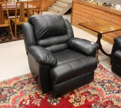 A CONTEMPORARY BLACK LEATHER R