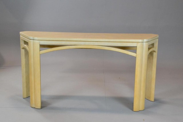 A CONTEMPORARY BLONDE SOFA