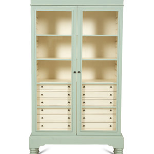 A Contemporary Blue Painted Display
