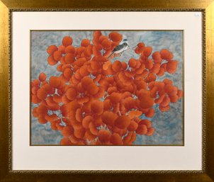 A contemporary Chinese gouache on