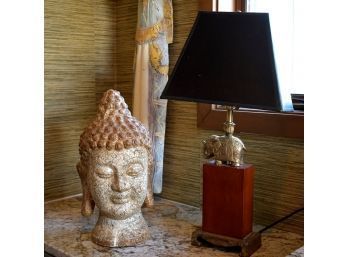 A contemporary elephant motif table