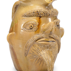 A Contemporary Face Jug 20th