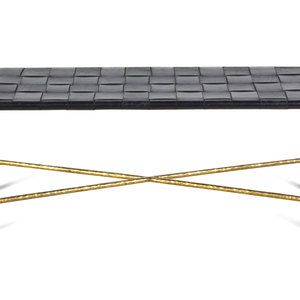 A Contemporary Gilt Metal and Woven