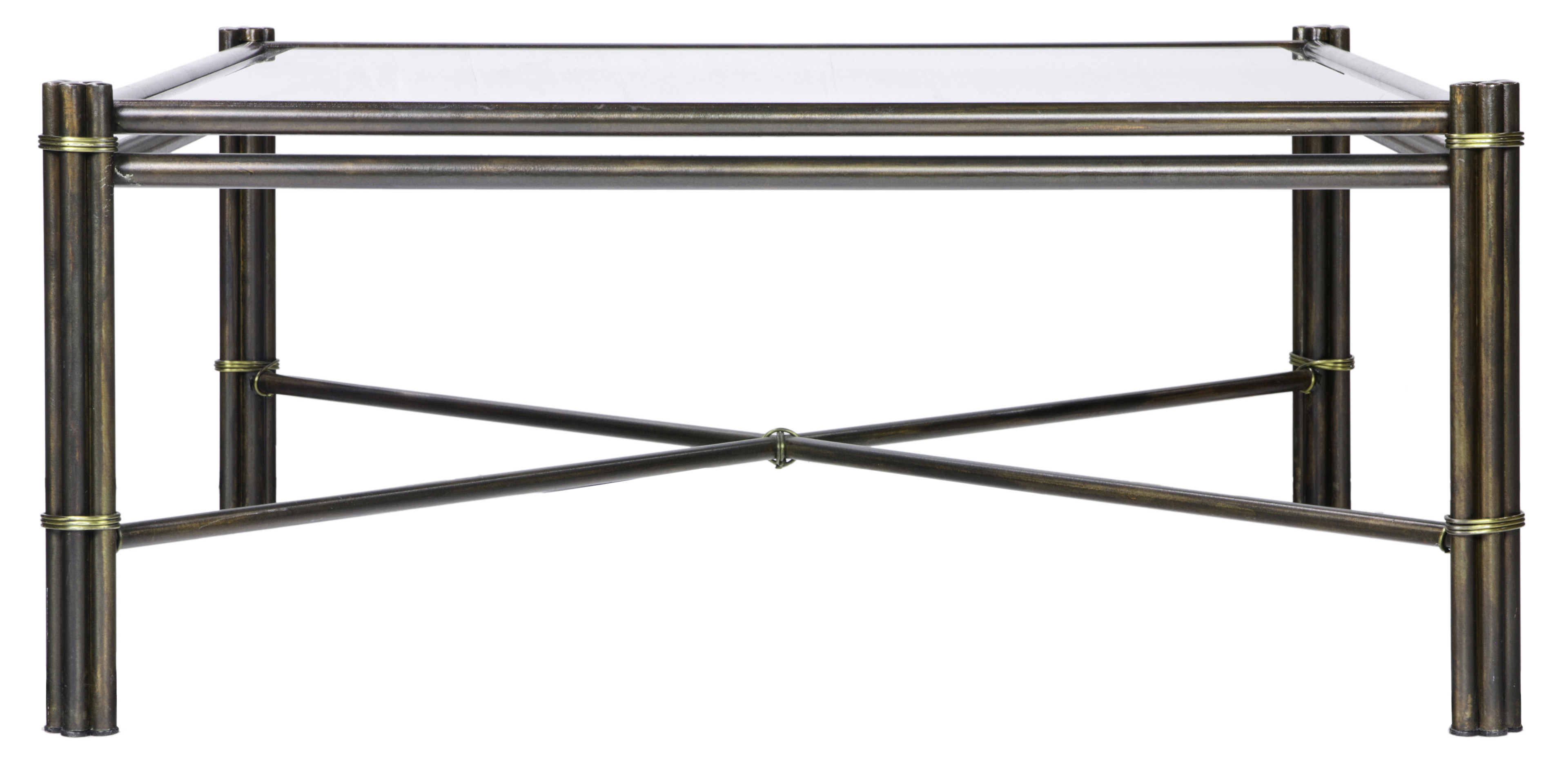 A CONTEMPORARY GLASS COFFEE TABLE A