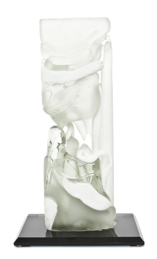 A Contemporary Glass Sculpture R.