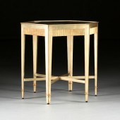 A CONTEMPORARY GLASS TOPPED GI