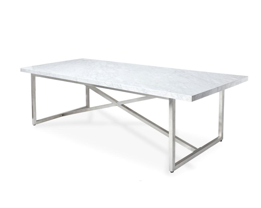 A CONTEMPORARY MARBLE AND STEEL