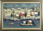 A contemporary oil on masonite