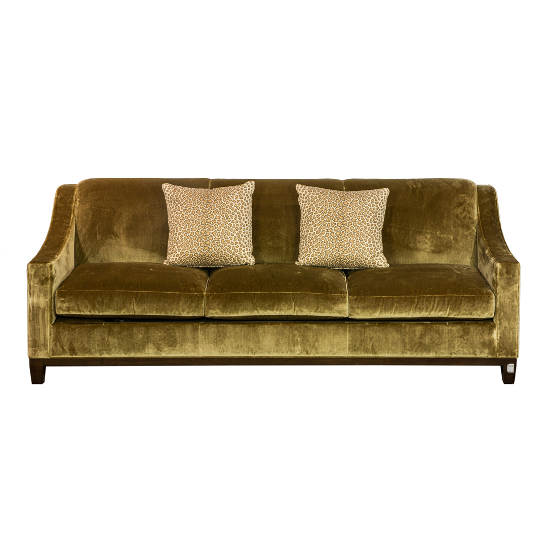 A CONTEMPORARY OLIVE GREEN VELVET