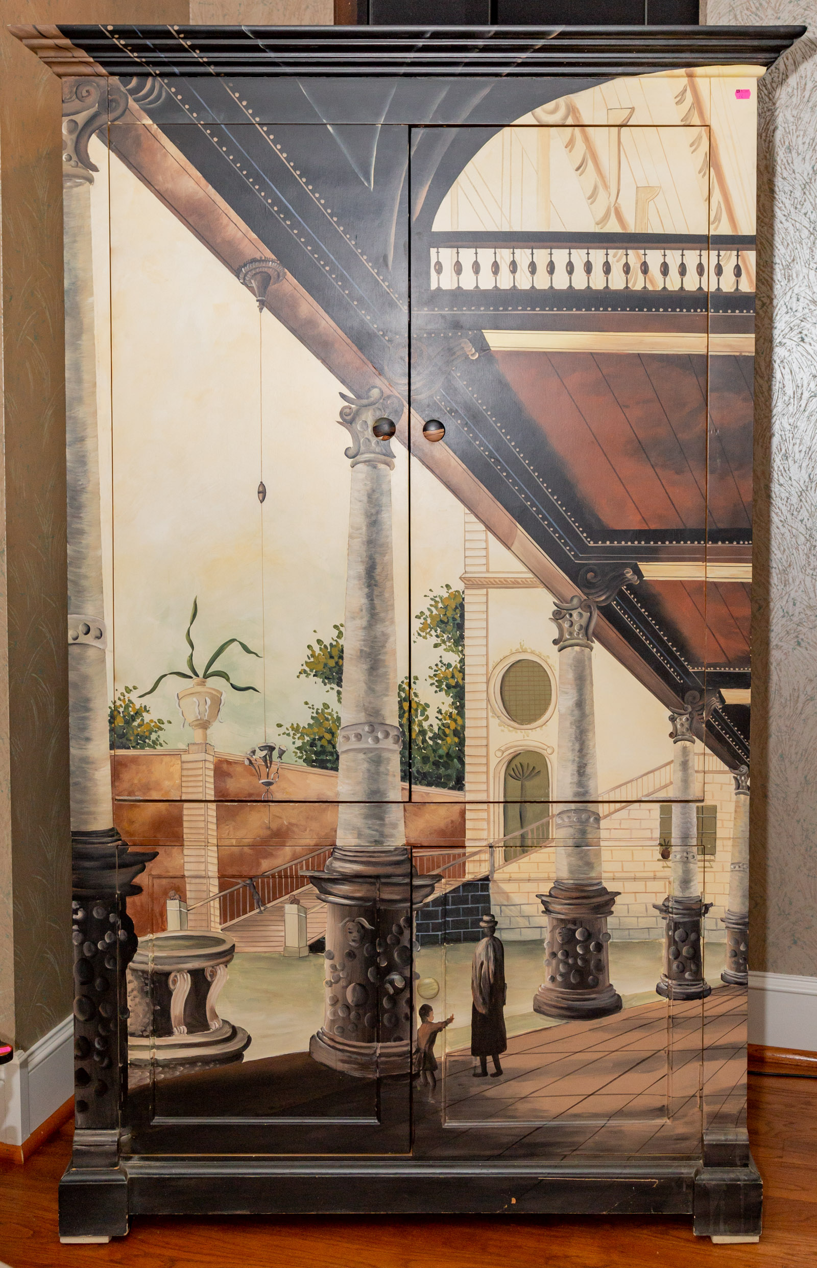 A CONTEMPORARY PAINTED WOOD