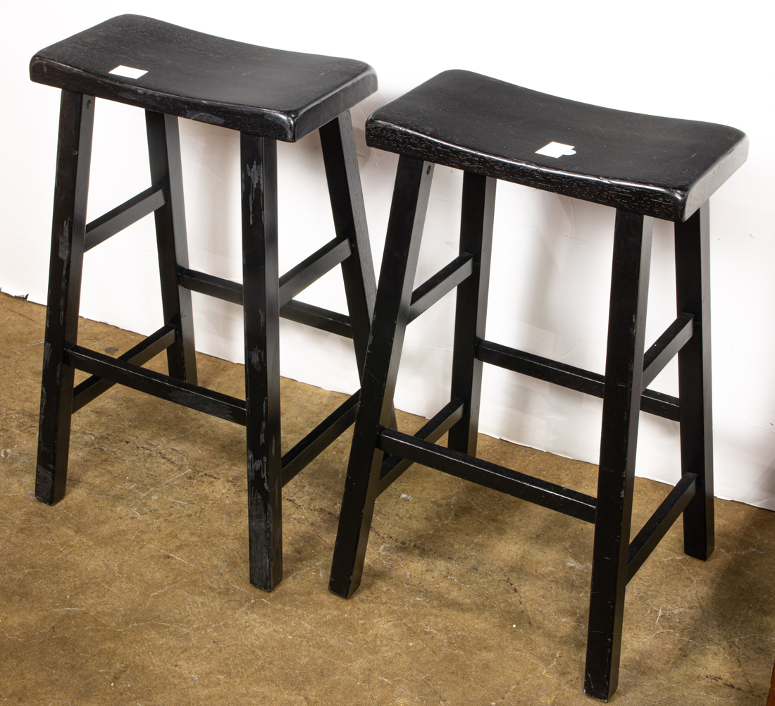 A CONTEMPORARY PAIR OF EBONIZED