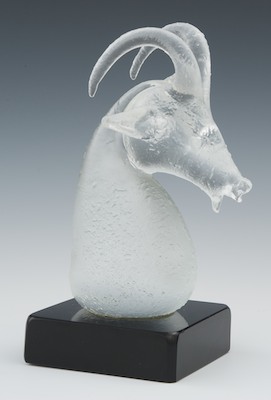 A Contemporary Pate de Verre Head
