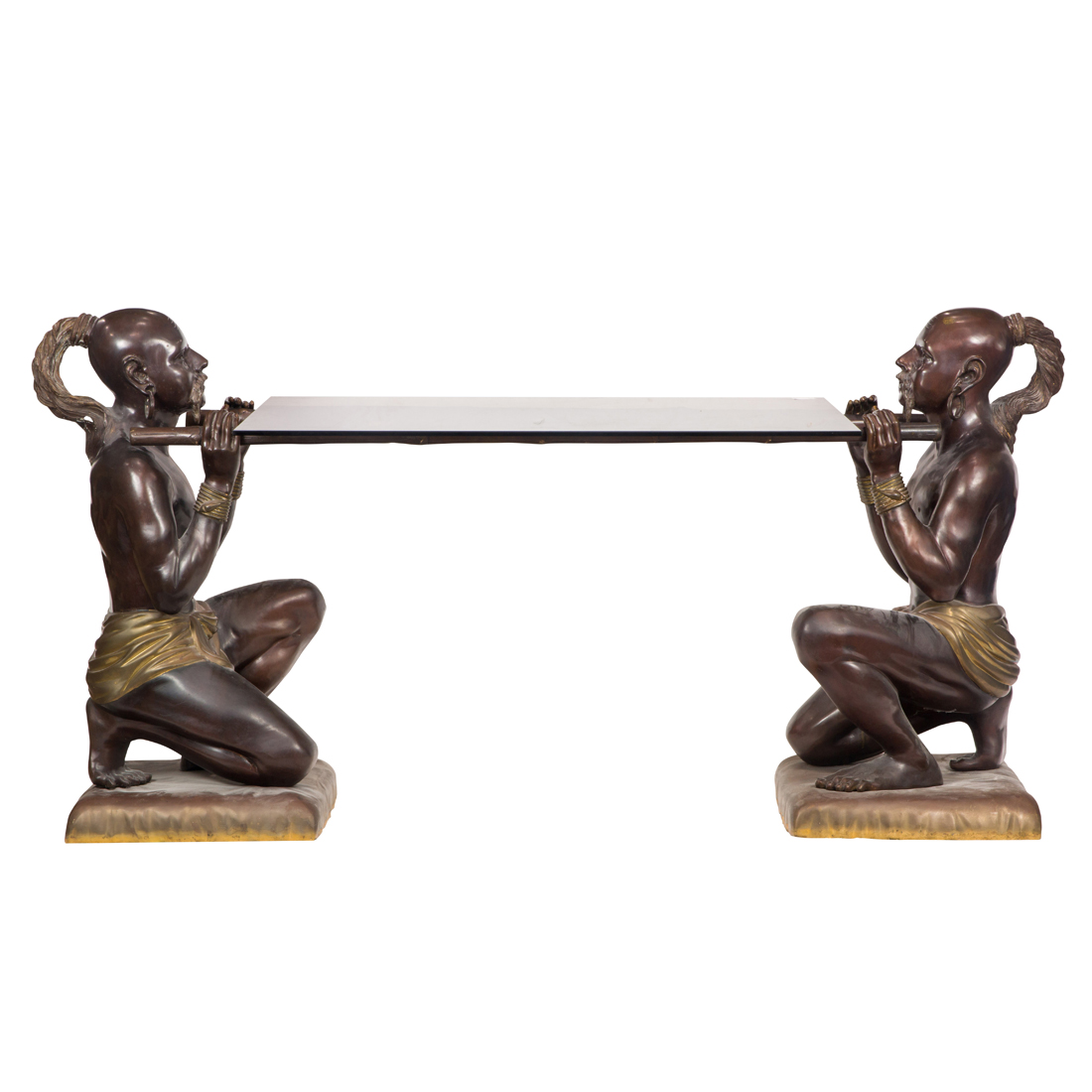A CONTEMPORARY PATINATED BRONZE AND