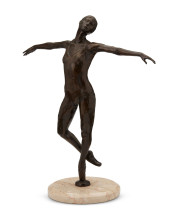 A CONTEMPORARY PATINATED BRONZ