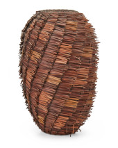 A CONTEMPORARY PINE NEEDLE BAS