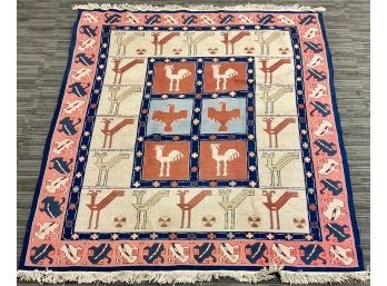 A contemporary room size rug,