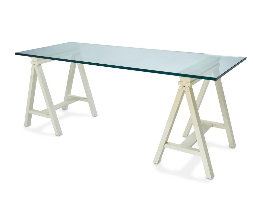 A CONTEMPORARY SAWHORSE TABLEA