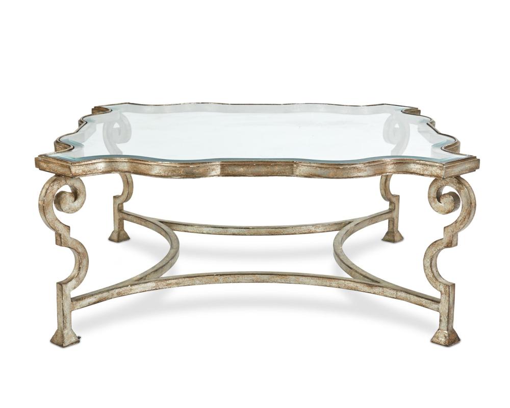 A CONTEMPORARY SILVERED METAL
