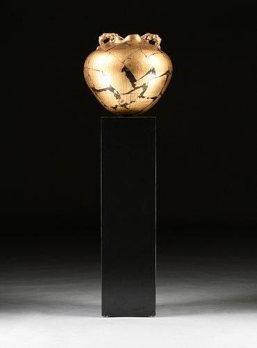 A CONTEMPORARY SPECKLED AND GILT