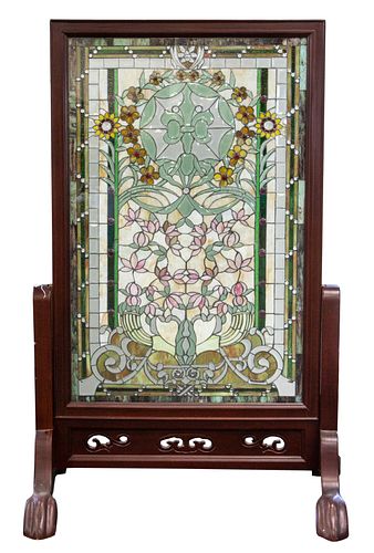 A CONTEMPORARY STAINED GLASS SCREEN