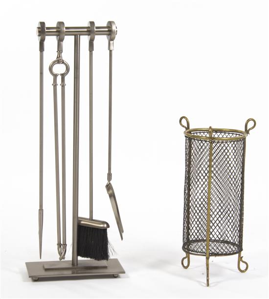 A Contemporary Steel Fireplace Tool