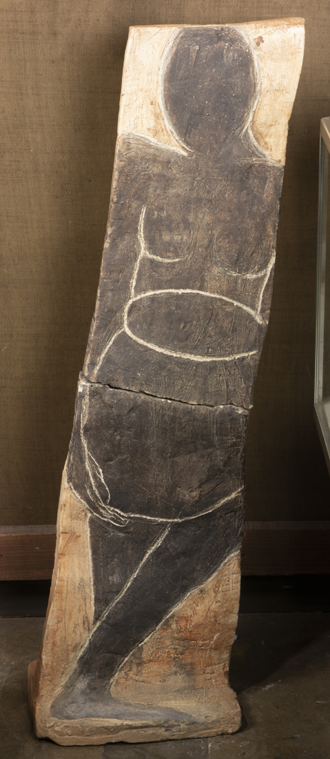 A CONTEMPORARY STONEWARE FIGURAL