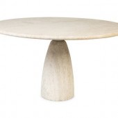 A Contemporary Travertine Pede