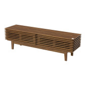 A CONTEMPORARY WALNUT LOW PROF