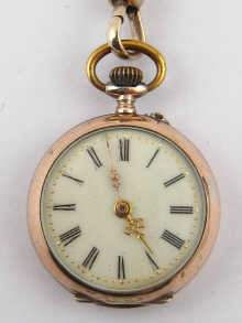 A continental '800' silver gilt fob