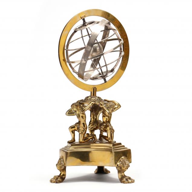 A CONTINENTAL ARMILLARY SPHERE ON
