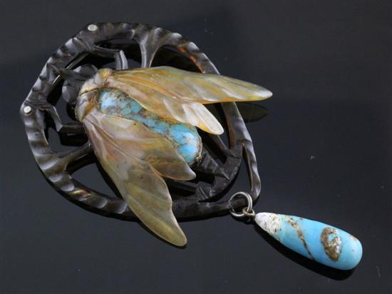 A continental Art Nouveau turquoise