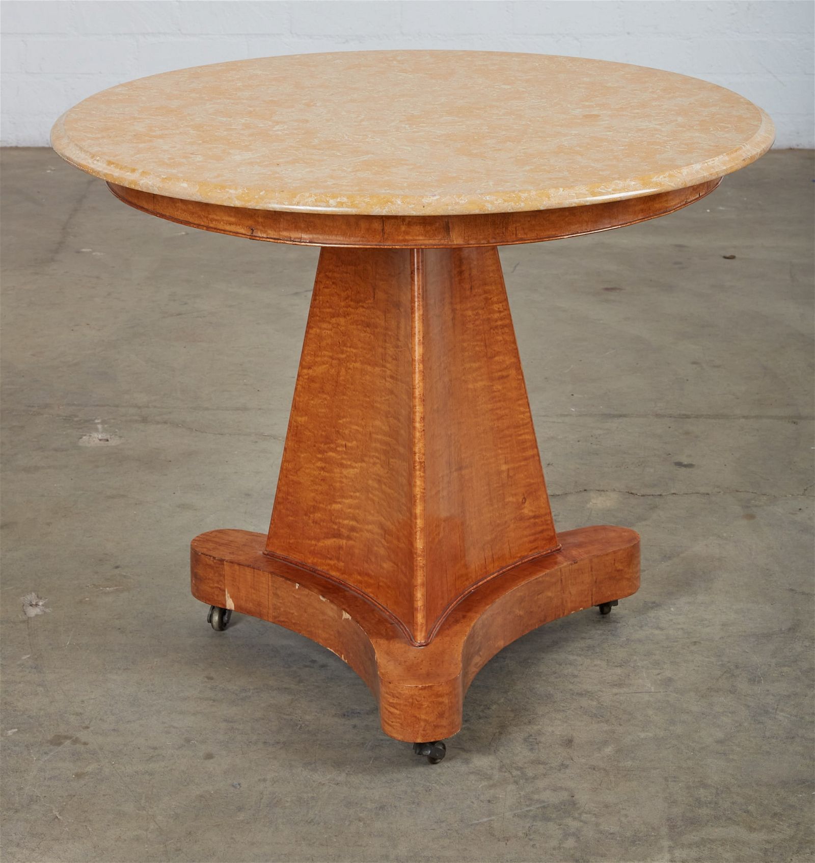 A CONTINENTAL BIRCH CENTER TABLEA