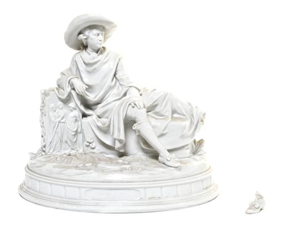 A Continental Blanc de Chine Figure