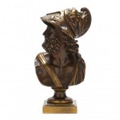 A CONTINENTAL BRONZE BUST OF M