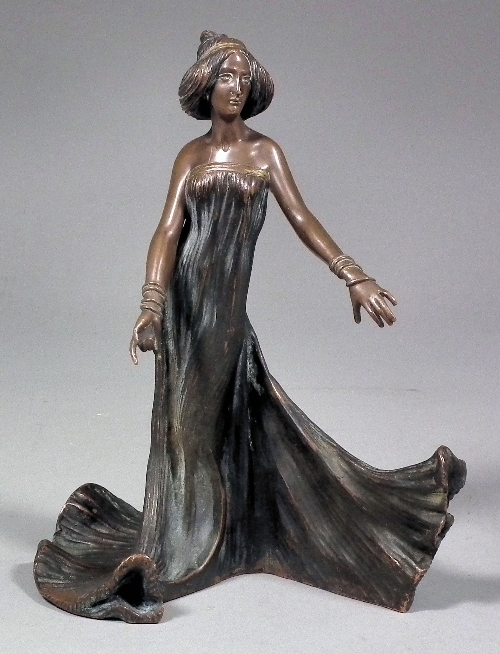 A Continental bronze figure of a