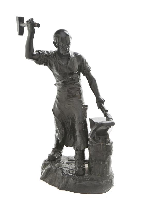 *A Continental Bronze Figure Woller