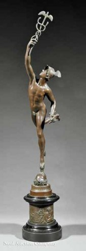 A Continental Bronze of "Mercu