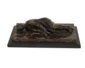 A CONTINENTAL BRONZE SCULPTURE