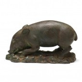 A CONTINENTAL BRONZE SCULPTURE