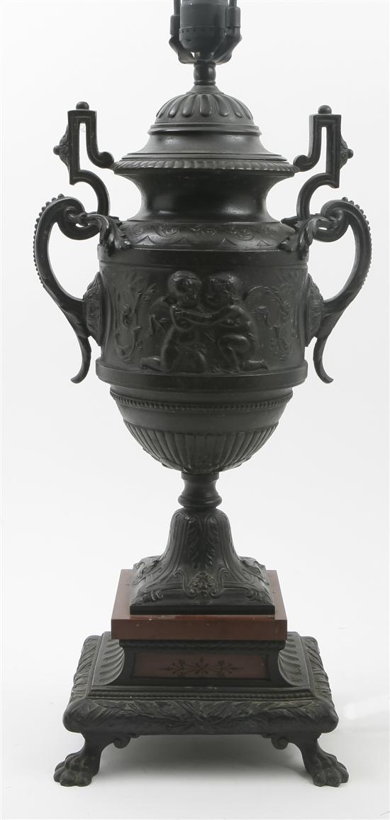 *A Continental Bronzed Metal Urn