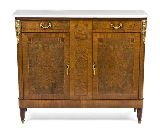 A Continental Burlwood and Mahogany