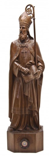 A Continental Carved Figure of