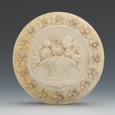 A Continental Carved Ivory Box